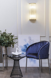 Бра из прозрачного стекла (латунь)