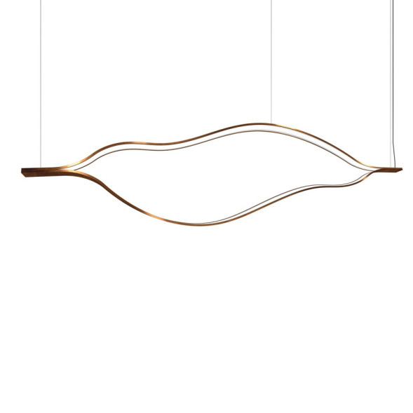 Дизайнерский Подвесной Светильник В Виде Стилизованного Облака Из Двух Контурных Полос Со Светодиодной Подсветкой Trudy