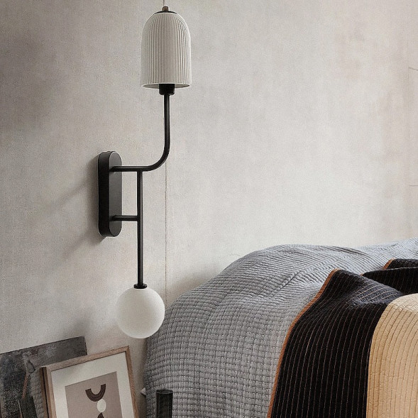 Бра С Шарообразным Стеклянным Плафоном Dayana Wall