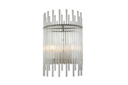 Бра из прозрачного стекла (хром)