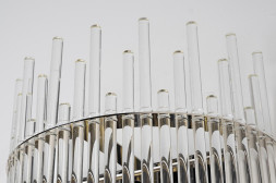 Бра из прозрачного стекла (хром)