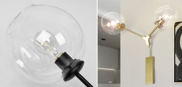 Бра Сrumpled Glas Wall Lamp